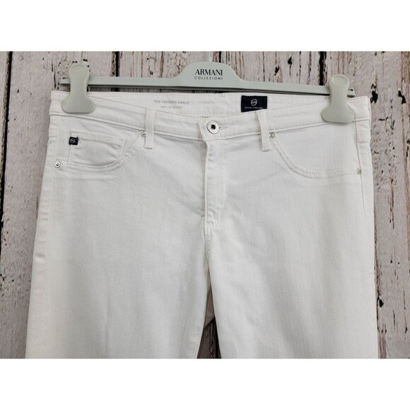 GC Women's Size 31R Adriano Goldschmied AG Legging Ankle White Skinny Jeans EUC - Picture 2 of 15